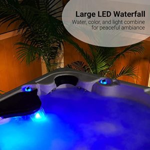 Essential-Hot-Tubs-Select-Series-40-Jet-6-Person-2023-Lounger-with-Adjustable-Massage-Features-240V-Redwood-Sterling-Silver-0-3