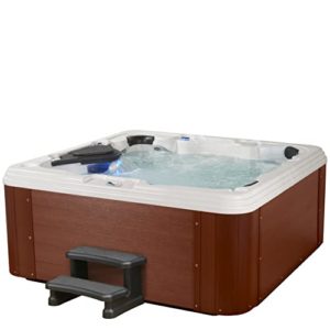 Essential-Hot-Tubs-Select-Series-40-Jet-6-Person-2023-Lounger-with-Adjustable-Massage-Features-240V-Redwood-Sterling-Silver-0