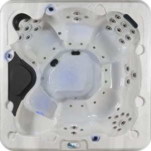 Essential-Hot-Tubs-Select-Series-60-Jet-7-Person-2023-Non-Lounger-with-Adjustable-Massage-Features-240V-Grey-Sterling-Silver-0-0