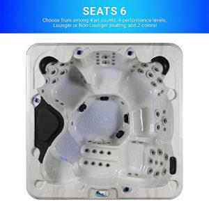 Essential-Hot-Tubs-Select-Series-80-Jet-6-Person-2023-Lounger-with-Adjustable-Massage-Features-240V-Redwood-Sterling-Silver-0-0