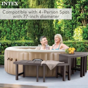 Intex 2 Medium PureSpa Benches, Compatible with Above Ground 4 Person Spas (Accessory Only)