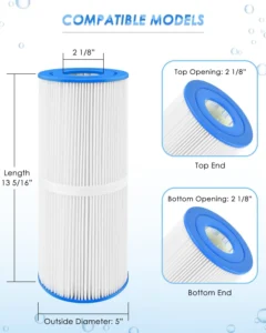 PACETAP Spa Filter Replacement for Pleatco PRB25-IN, 2 Pack Hot Tub Filter Compatible with Unicel C-4326, for Filbur FC-2375, for Pentair R173434, for Waterway 817-5000, for Dynamic RDC-25