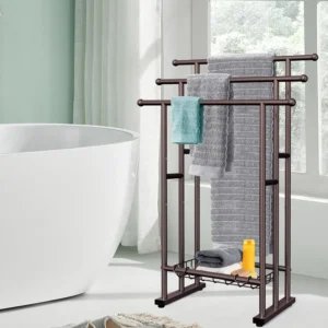 Kayfia 3 Tier Free Standing Towel Rack (Bronze)