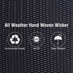 Outsunny Outdoor Storage Cabinet, Patio Storage Box Rack Rattan Wicker Pool Towel Valet Organizer Poolside Garden Lawn Bathroom Furniture Shelf w/Shelf Drawer, Dark Brown