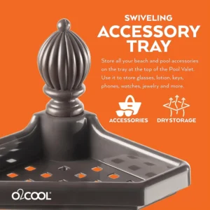 O2COOL BPV04-BRNZ Pool & Spa Valet, Bronze