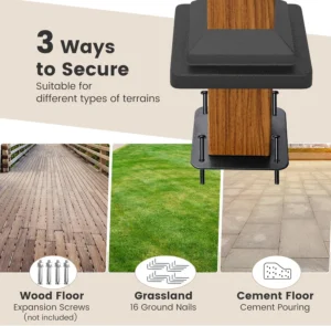 Tangkula 10x12Ft Pergola, Arched Patio Pergola with Retractable Sun Shade Canopy, Extra Large Patio Shelter Pavilion, Outdoor Pergola for Deck, Porch, Garden, Yard (Beige)