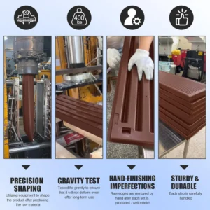 Hot Tub Steps, Outdoor Spa Steps with Storage, Non-Slip & Sturdy Hot Tub Stairs, 36 Inches Long, Coffee/Grey