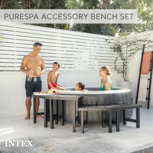 Intex 2 Medium PureSpa Benches, Compatible with Above Ground 4 Person Spas (Accessory Only)