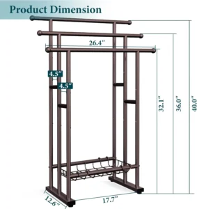Kayfia 3 Tier Free Standing Towel Rack (Bronze)