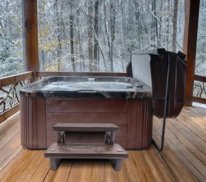 SET SunSolar Energy Technologies- Outdoor and Indoor Spa Steps - Durable Hot Tub Stairs for Easy Access - Universal Side Step - Brown