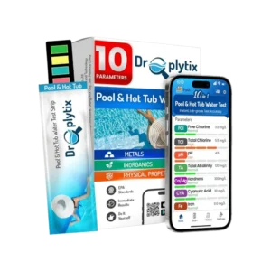 10-in-1 Pool & Spa Water Test Kit with App, Hot Tub, Saltwater, Chlorine, Alkalinity, Hardness, pH, Nitrate, Sulfate, Digital Water Quality Testing Strips