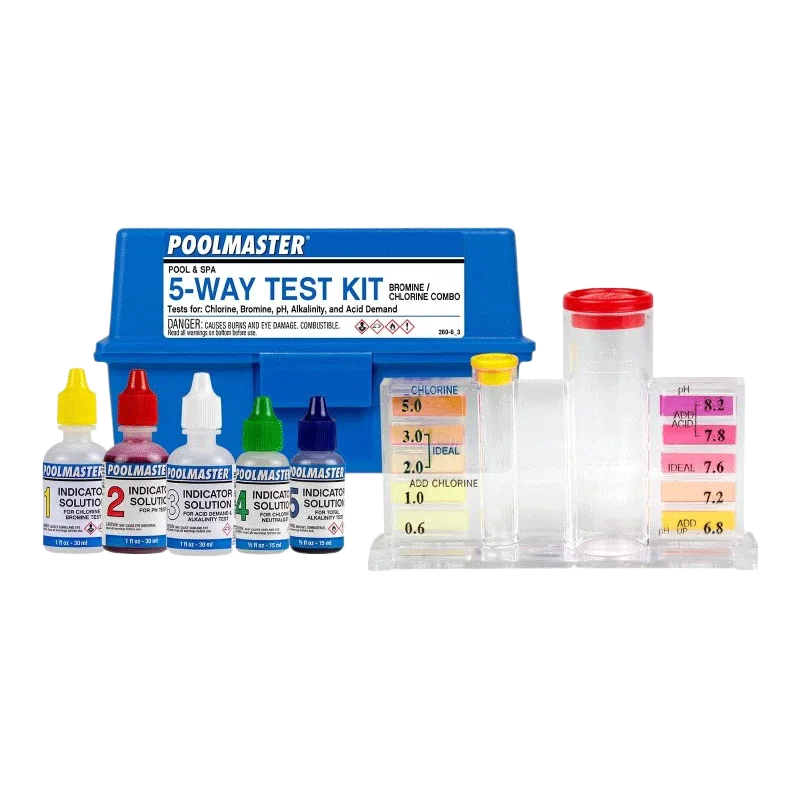 Poolmaster 22260 5-Way Test Kit with Case - Basic Collection