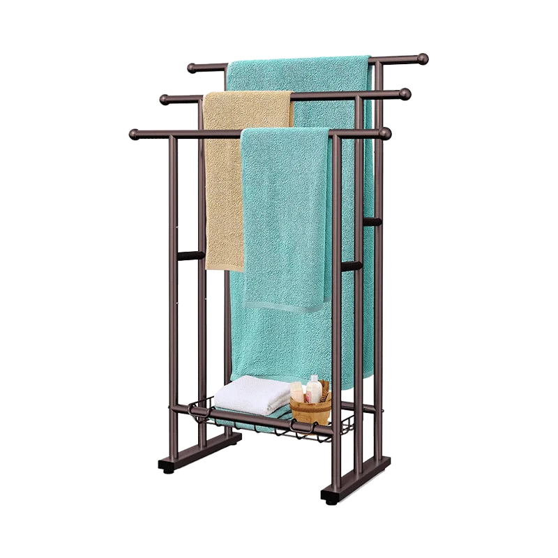 Kayfia 3 Tier Free Standing Towel Rack (Bronze)