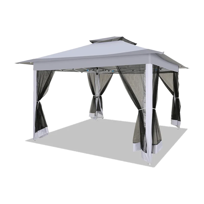 COBIZI 12x12 Pop up Gazebo on Clearance with Mosquito Netting,carpas para Patio Deals,Outdoor Canopy Tent with Portable Carrying Bag, Patio Gazebo for Garden Backyard, Lawn & Beach,Grey